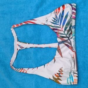 Colorful Leafy Bikini Top with Padding